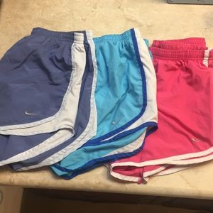 Lot of Nike Dry Fit Shorts Medium Pink Blue Purple